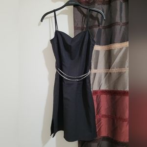 H&M Sleeveless Black Dress W/Chain XS